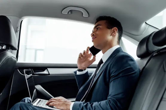 chauffeur business a montpellier avec passager a bord